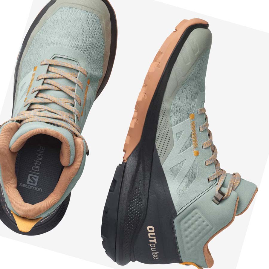 Salomon WoOUTPULSE MID GORE-TEX Kadın Yürüyüş Ayakkabısı Nane | TR 2786WNB